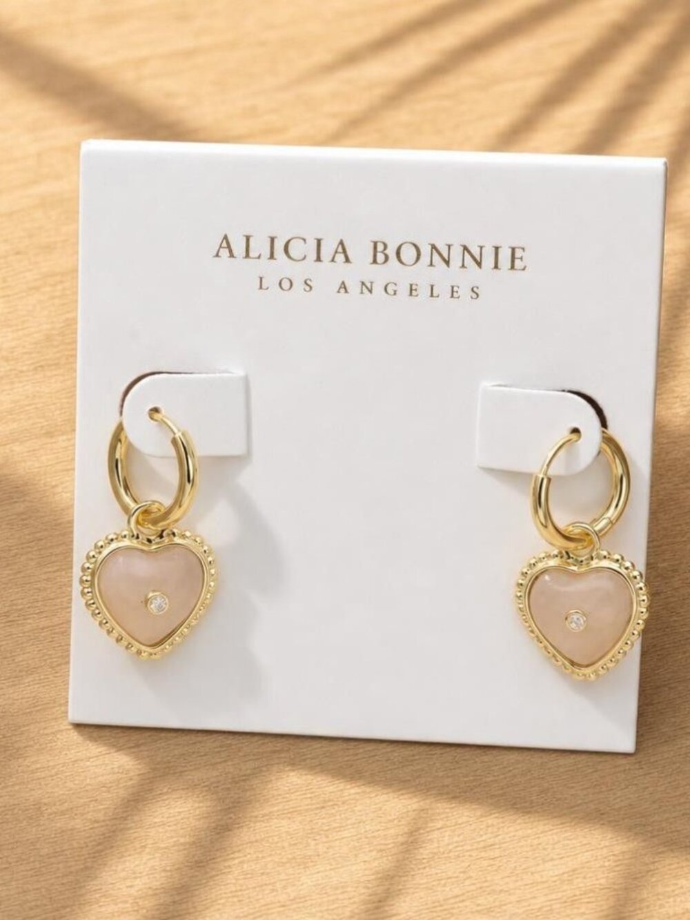 Alicia Bonnie Heartlight Gold Heart Drop Earrings
